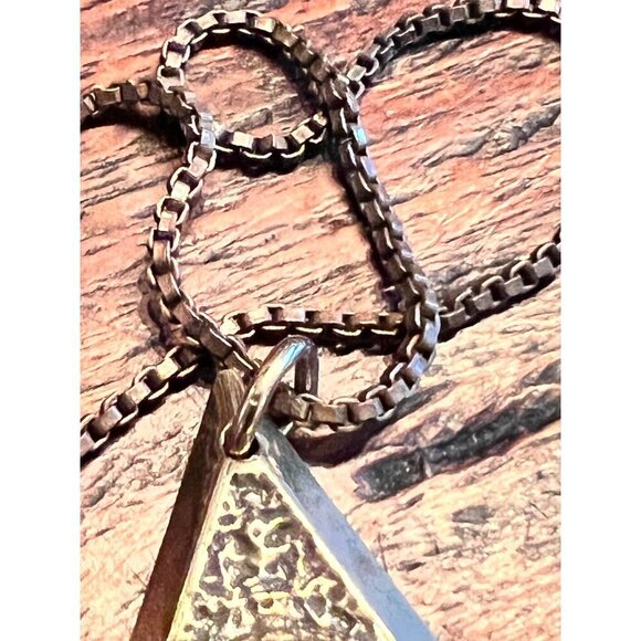 Solid Brass God's Eye Long Pendant Necklace - Picture 4 of 8